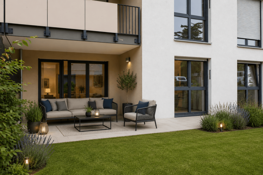 Terrasse (KI visualisiert) Erdgeschosswohnung N�rnberg