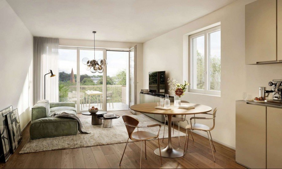 Visualisierung Wohnbereich Etagenwohnung N�rnberg