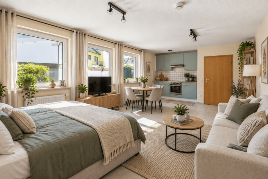 Wohnbereich (KI generiert) Wohnung N�rnberg