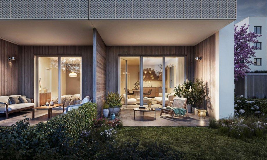 Terrasse- Visualisierung Erdgeschosswohnung N�rnberg