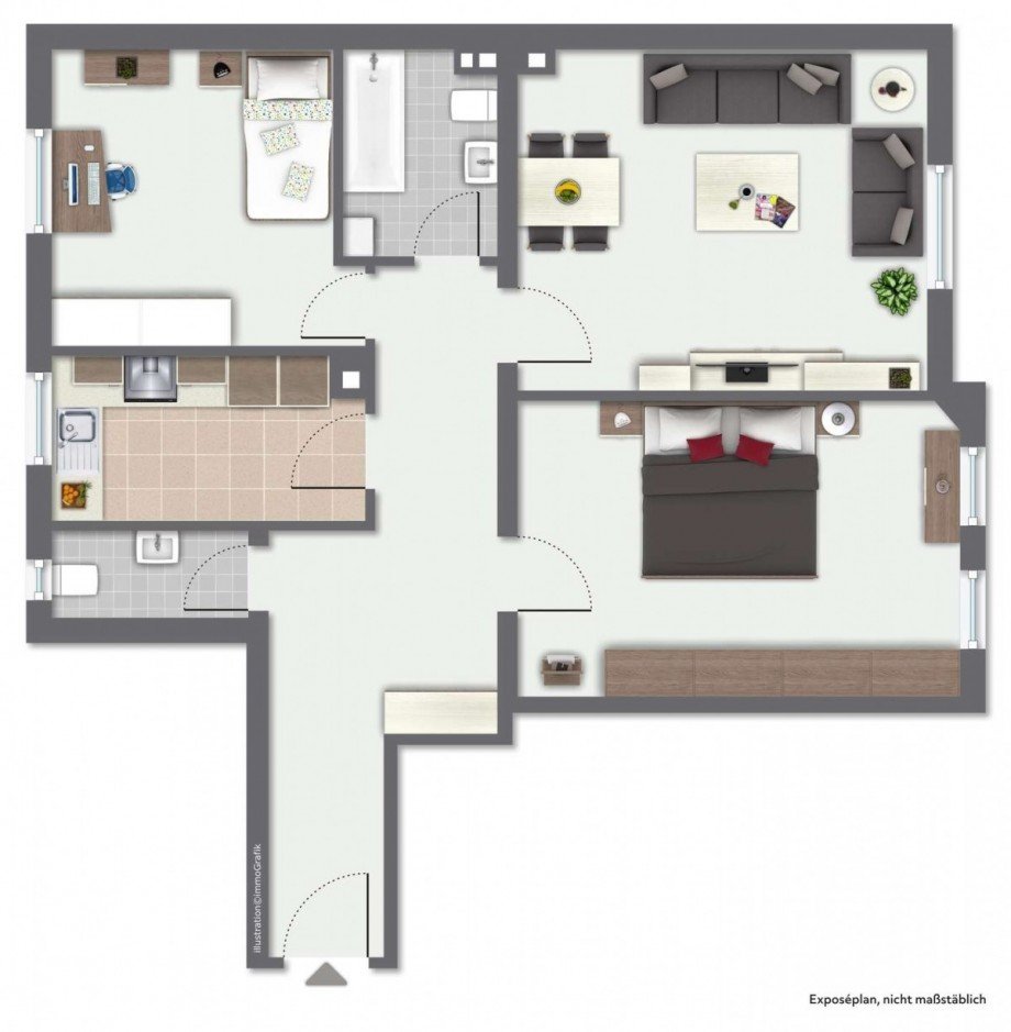 Grundriss Etagenwohnung F�rth