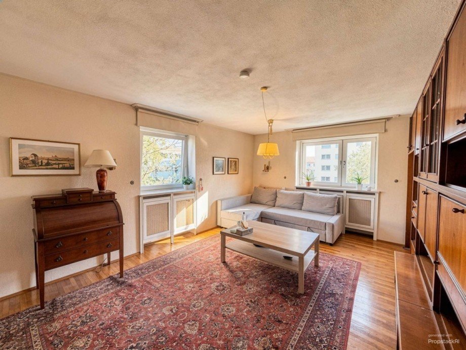 Wohnzimmer - (KI generiert) Etagenwohnung M�nchen