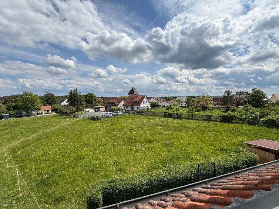 Ausblick von Balkon Dachgeschosswohnung Cadolzburg