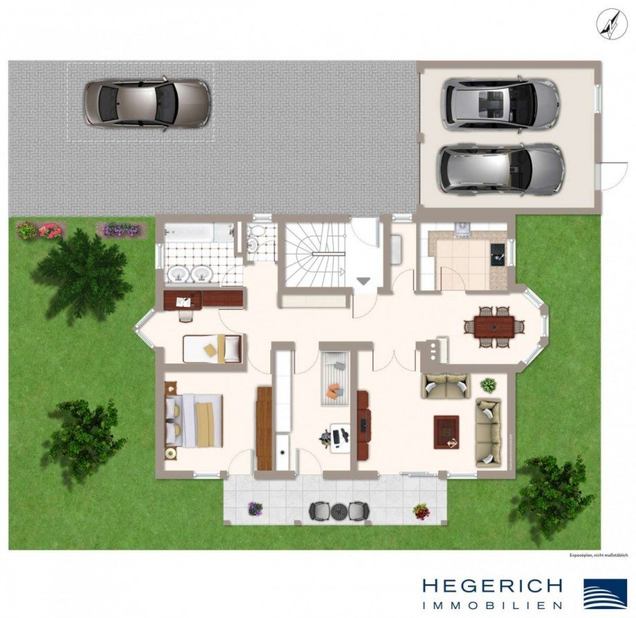Grundriss EG Mehrfamilienhaus Germering