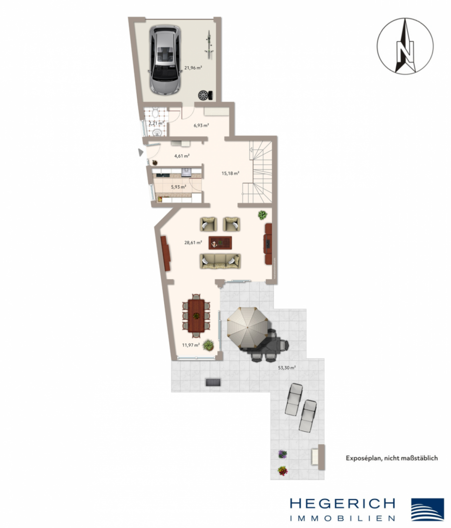 Grundriss Erdgeschoss Doppelhaush�lfte Gr�nwald
