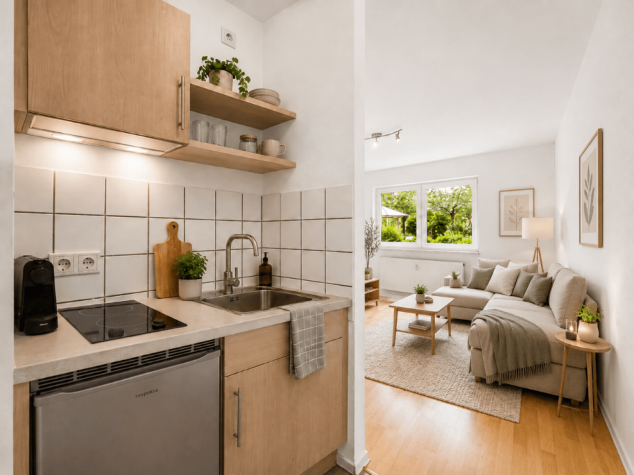KI generierte M�blierung Erdgeschosswohnung F�rth