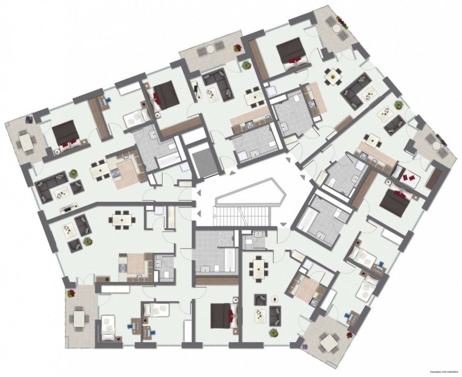 Grundriss Geschossplan 6 OG Etagenwohnung N�rnberg