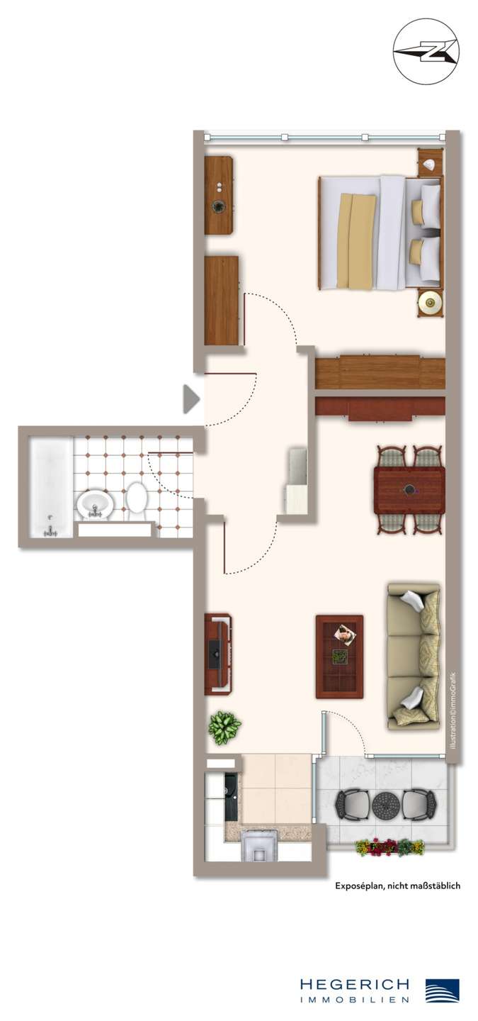 Grundriss Erdgeschosswohnung Garching bei M�nchen