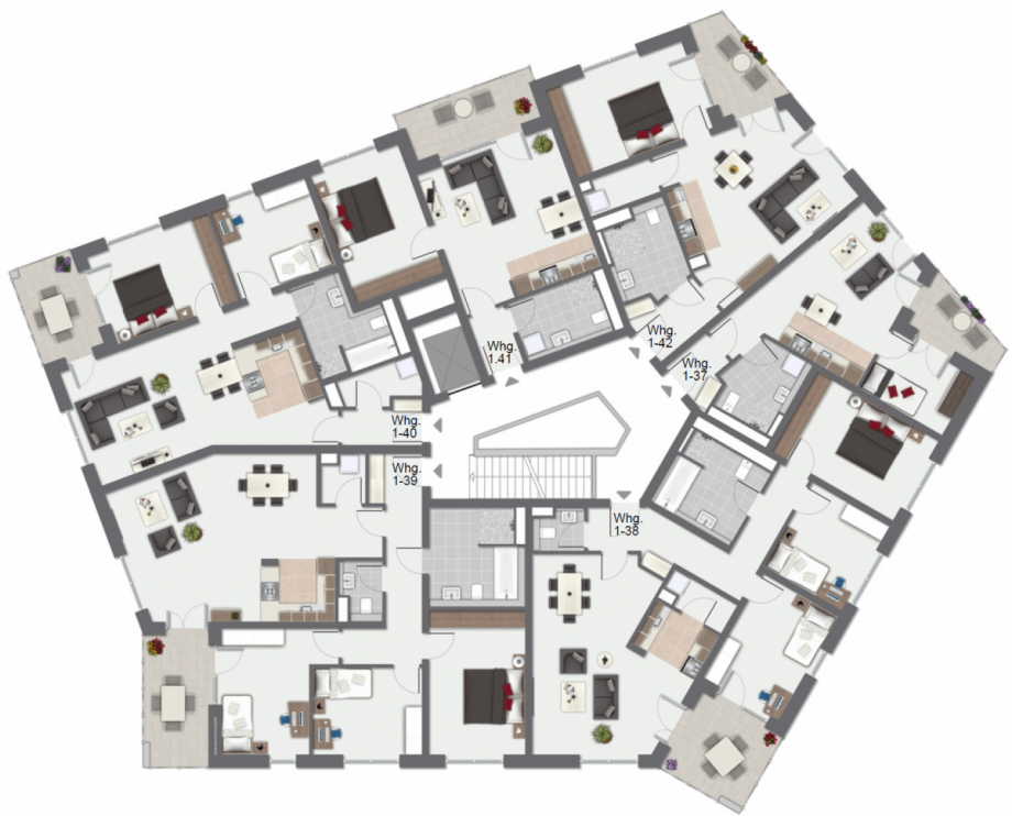 Geschossplan 6.OG Etagenwohnung N�rnberg