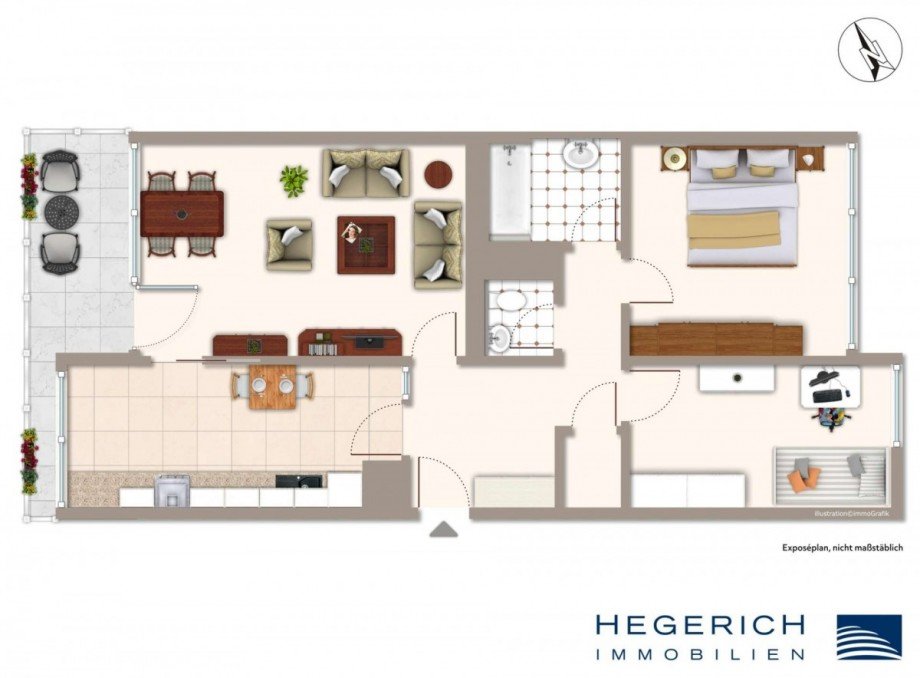 Expos�_Grundriss Etagenwohnung M�nchen