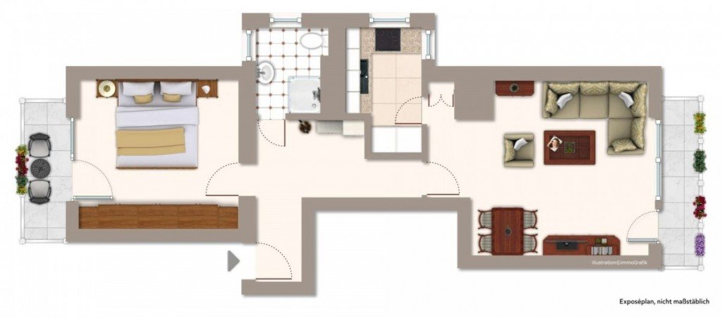 Wohnungsgrundriss Etagenwohnung M�nchen