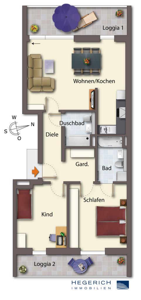 Grundriss Etagenwohnung M�nchen