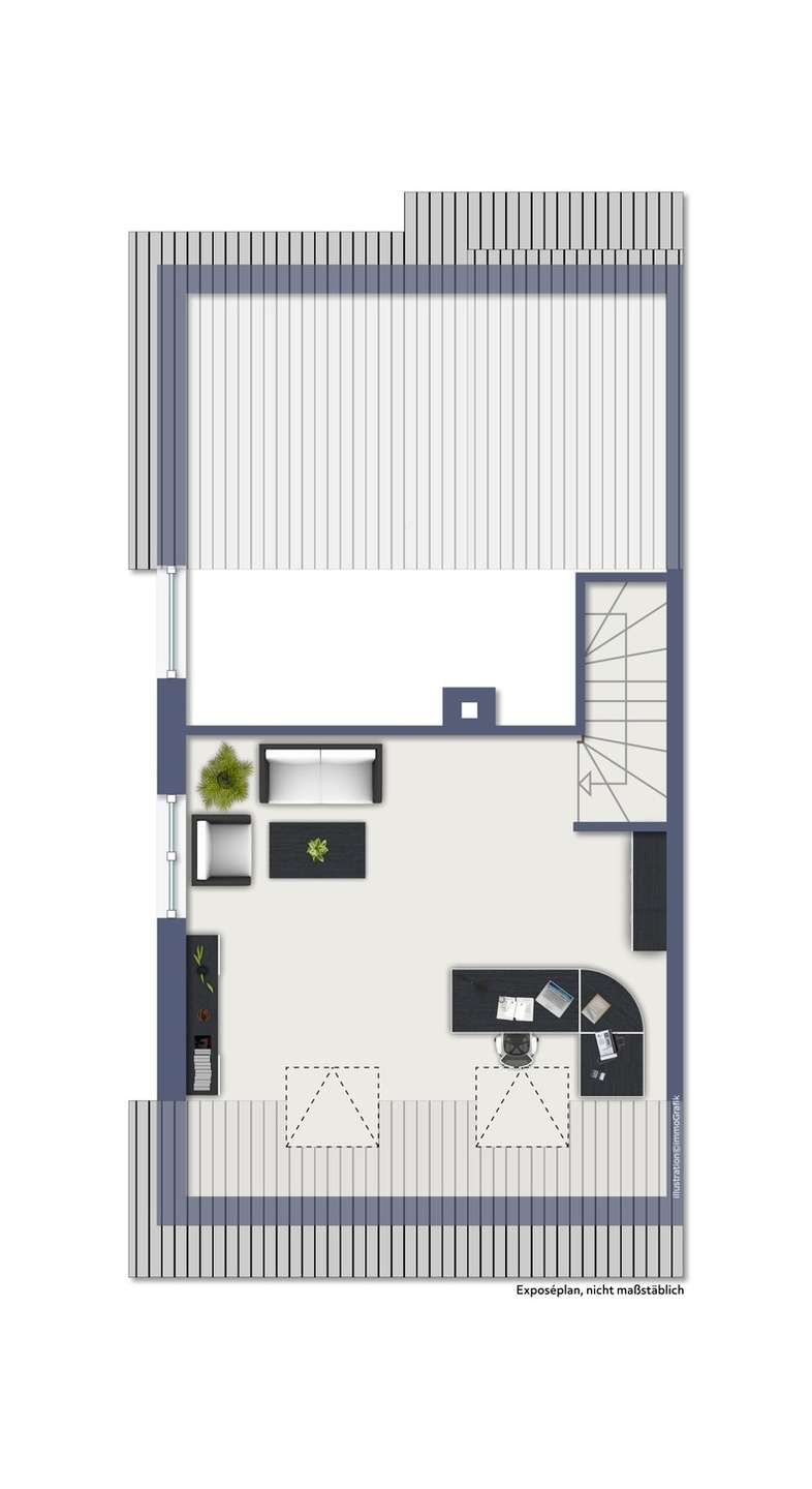Grundriss - Dachgeschoss Reiheneckhaus Schwarzenbruck
