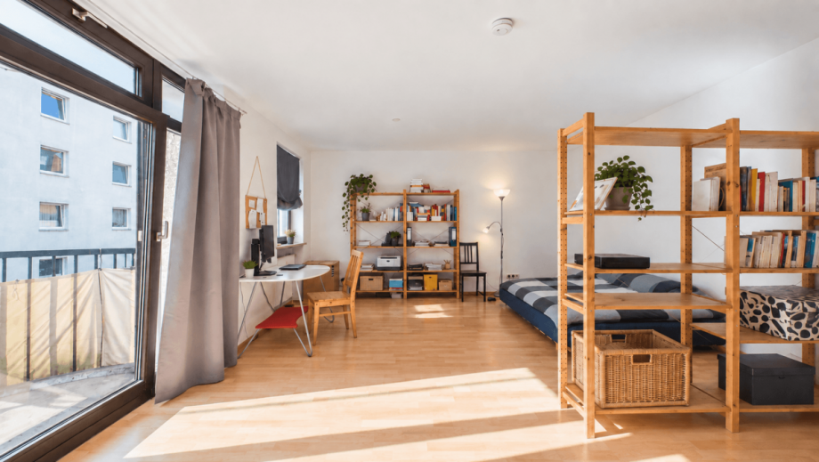 Wohn- und Schlafbereich Etagenwohnung M�nchen