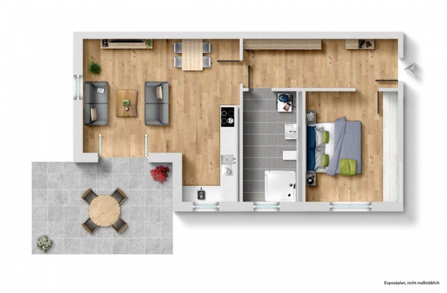 Grundriss Erdgeschosswohnung Ingolstadt