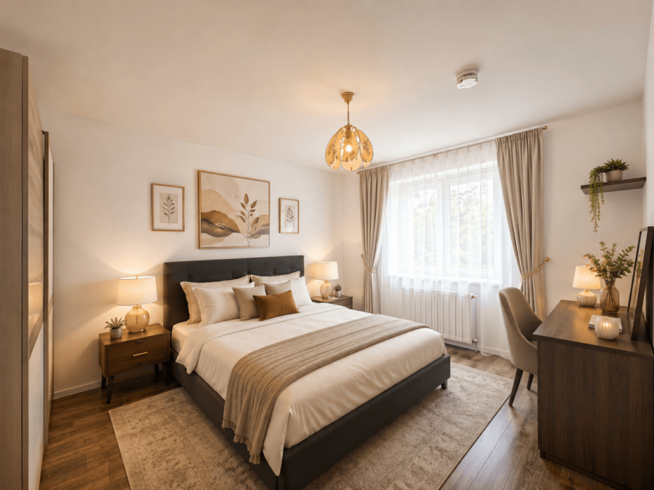 Schlafzimmer (KI generiert) Etagenwohnung F�rth