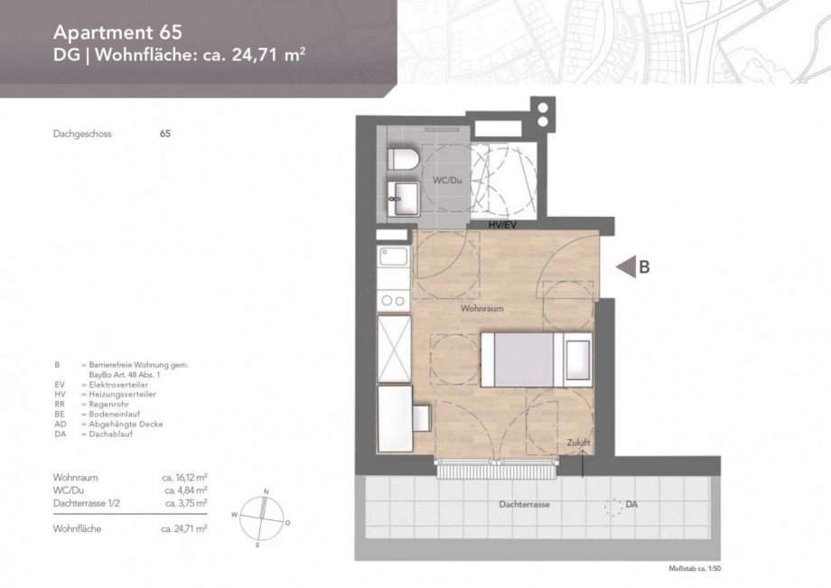 UNITED HOMES Giesing Grundrisse-A65 Etagenwohnung M�nchen