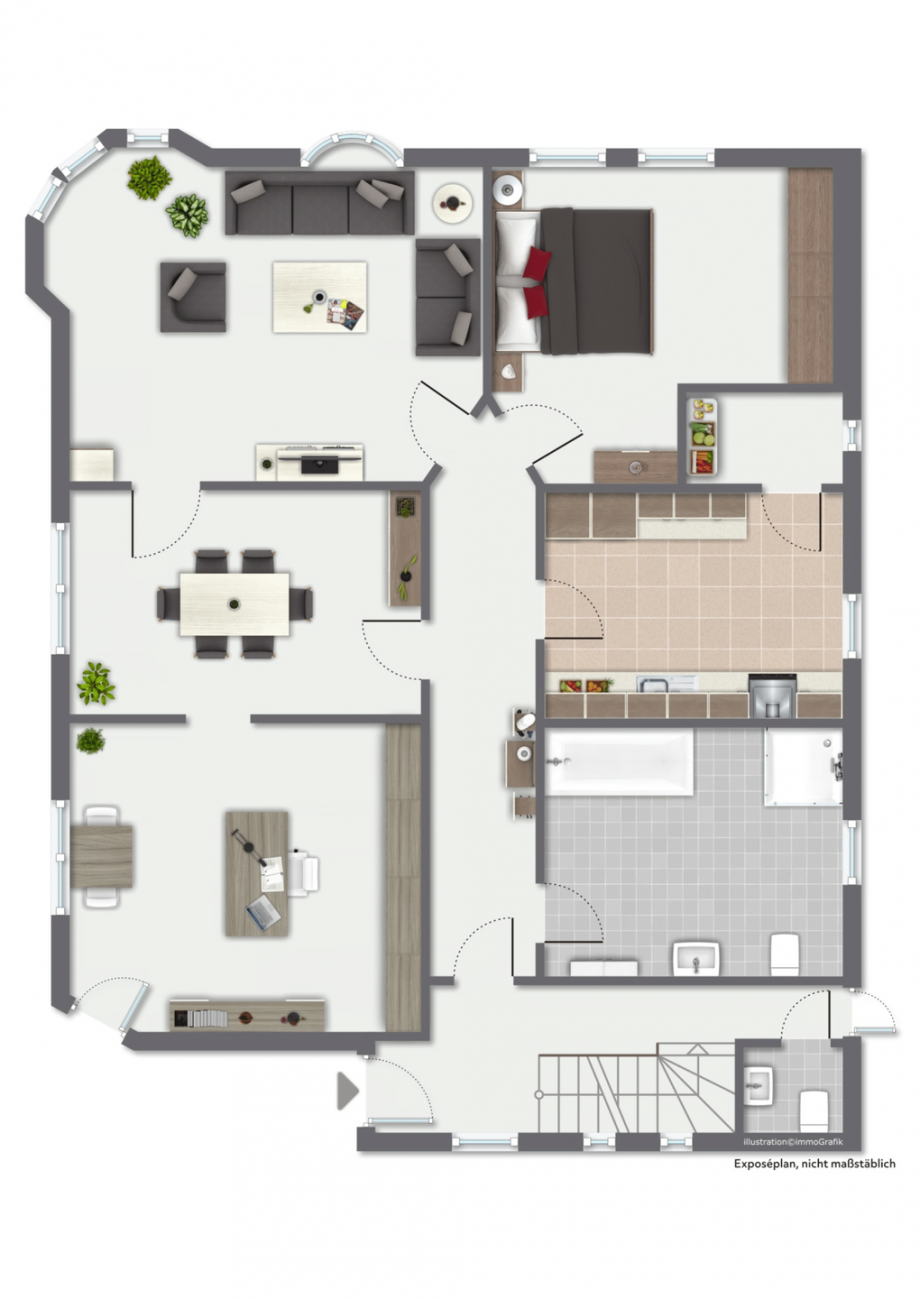 Grundriss EG Mehrfamilienhaus Georgensgm�nd