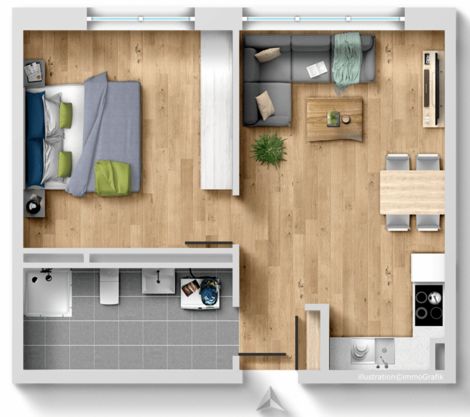 Grundriss Etagenwohnung F�rth