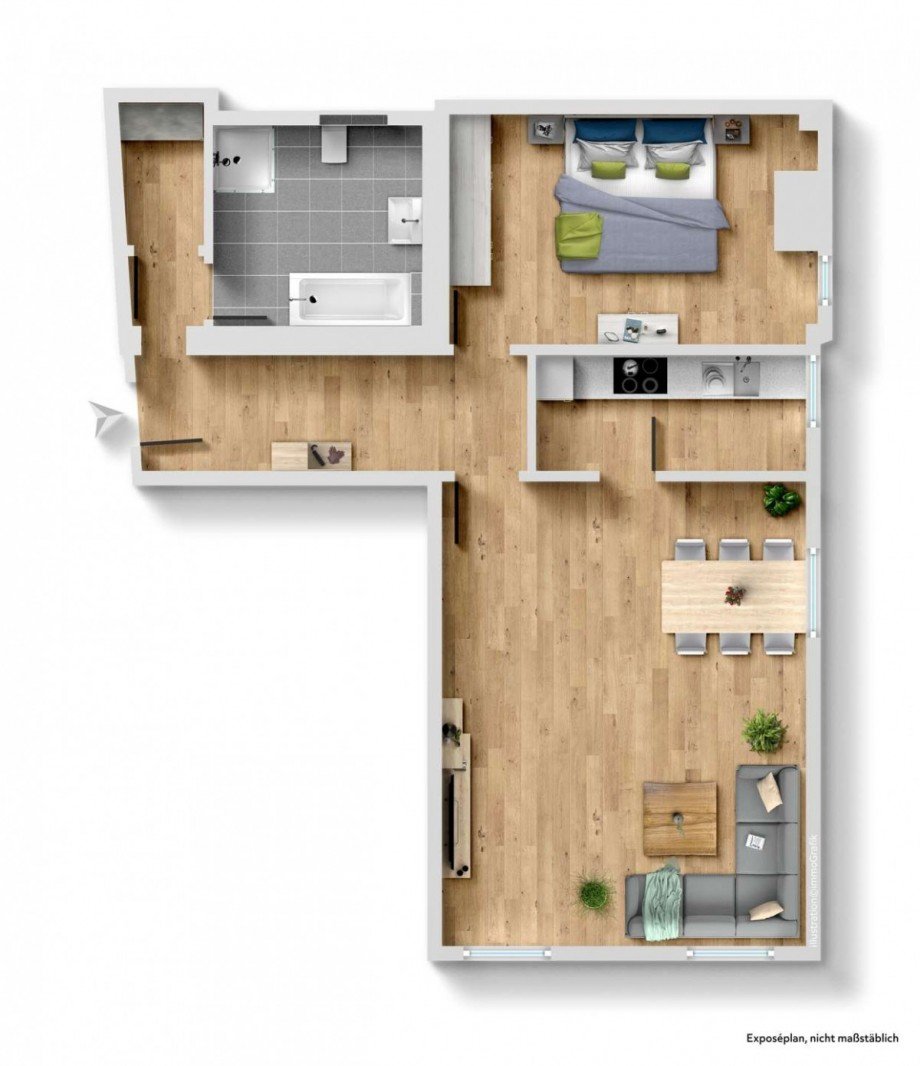 Grundriss Etagenwohnung F�rth