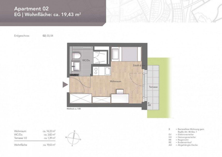 UNITED HOMES Giesing Grundrisse-A03 Etagenwohnung M�nchen