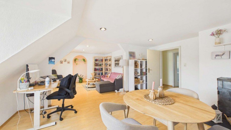 Wohnzimmer Dachgeschosswohnung M�nchen