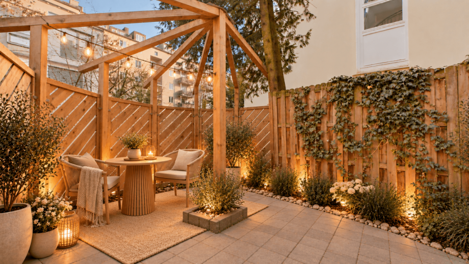 Privater Au�enbereich - KI visualisiert Erdgeschosswohnung M�nchen