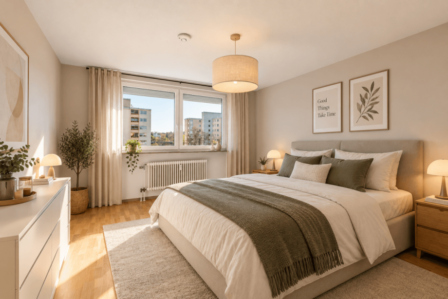 Schlafzimmer KI optimiert Etagenwohnung N�rnberg