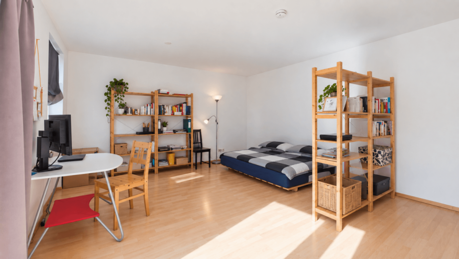 Wohn- und Schlafbereich Etagenwohnung M�nchen