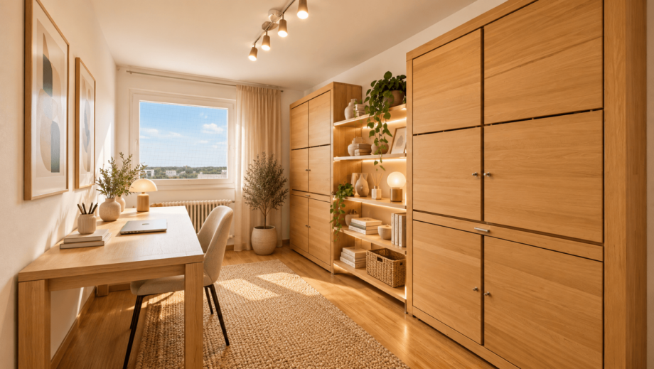Arbeitszimmer - KI visualisiert Etagenwohnung M�nchen