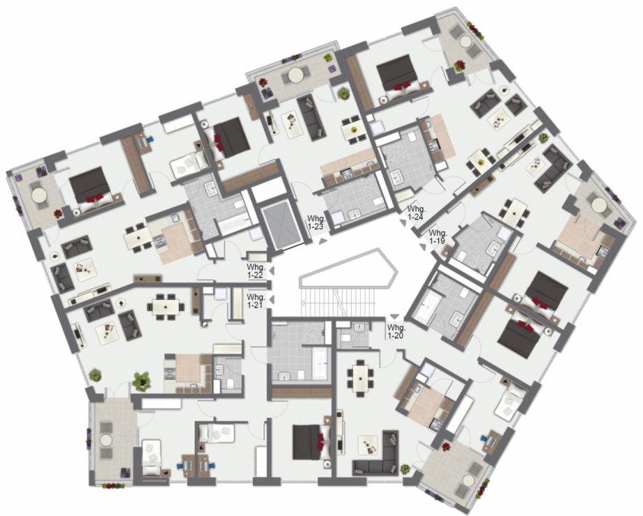 Geschossplan 3.OG Etagenwohnung N�rnberg