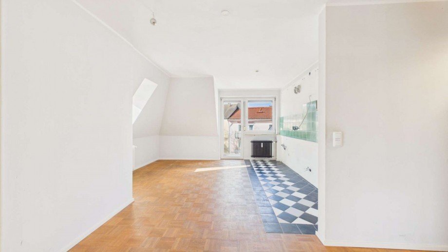 Offene K�che mit Wohnbereich Dachgeschosswohnung M�nchen
