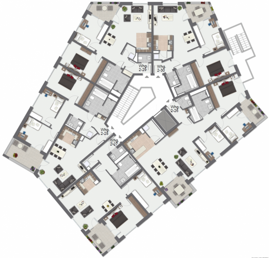 Geschossplan 5.OG Etagenwohnung N�rnberg