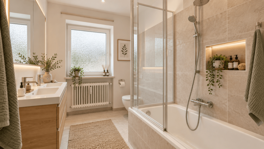 Badezimmer (KI Visualisierung) Etagenwohnung Gr�nwald