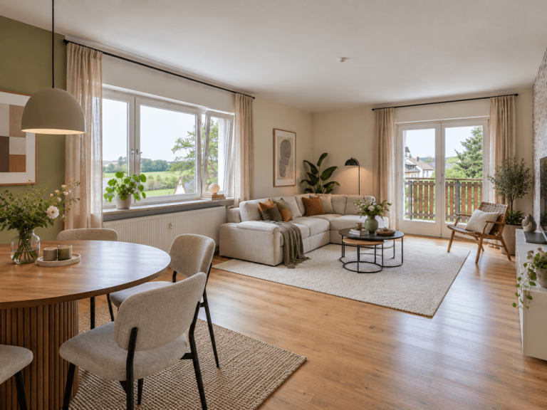 Wohnzimmer (KI optimiert) F�rth Etagenwohnung HEGERICH: Viel Raum f�r neue Ideen - charmante Wohnung mit Balkon und gro�em Gestaltungspotenzial
