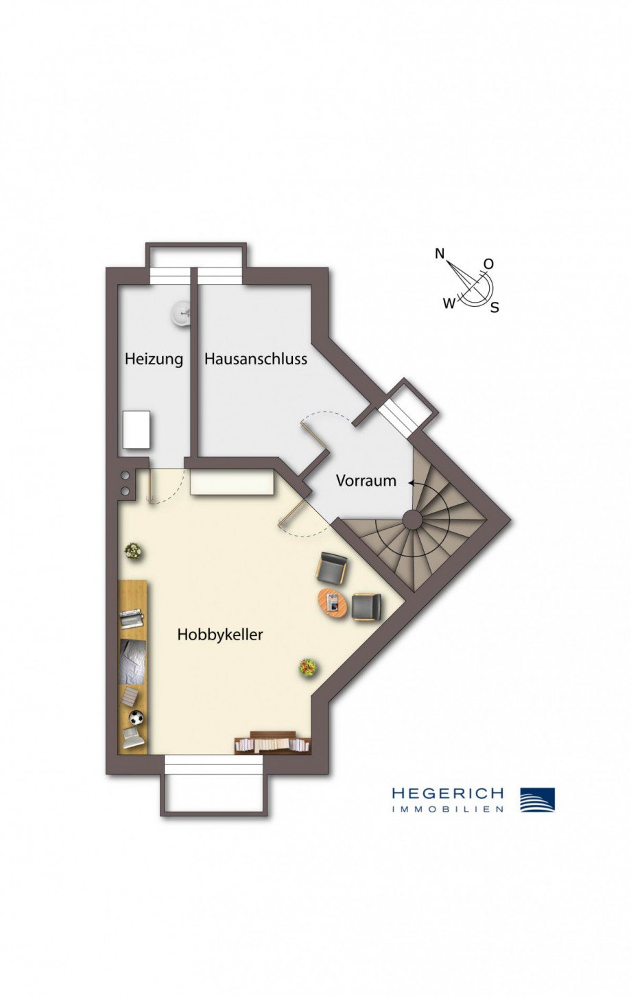 Grundriss Kellergeschoss Doppelhaush�lfte Krailling