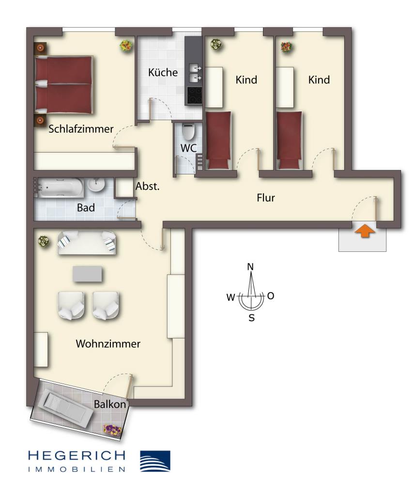 Grundriss Etagenwohnung M�nchen