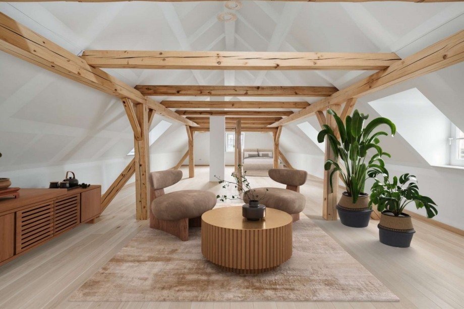 Virtuell m�bliertes DG Bauernhaus Freystadt