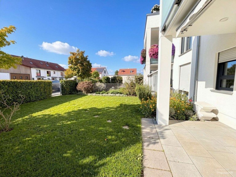 Garten - (KI generiert) Taufkirchen Erdgeschosswohnung Verf�gbar ab 01.01.2027: Traumhafte Gartenwohnung mit hochwertiger Ausstattung