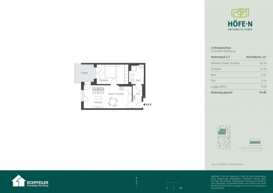 Grundriss_B_2.2 Etagenwohnung N�rnberg