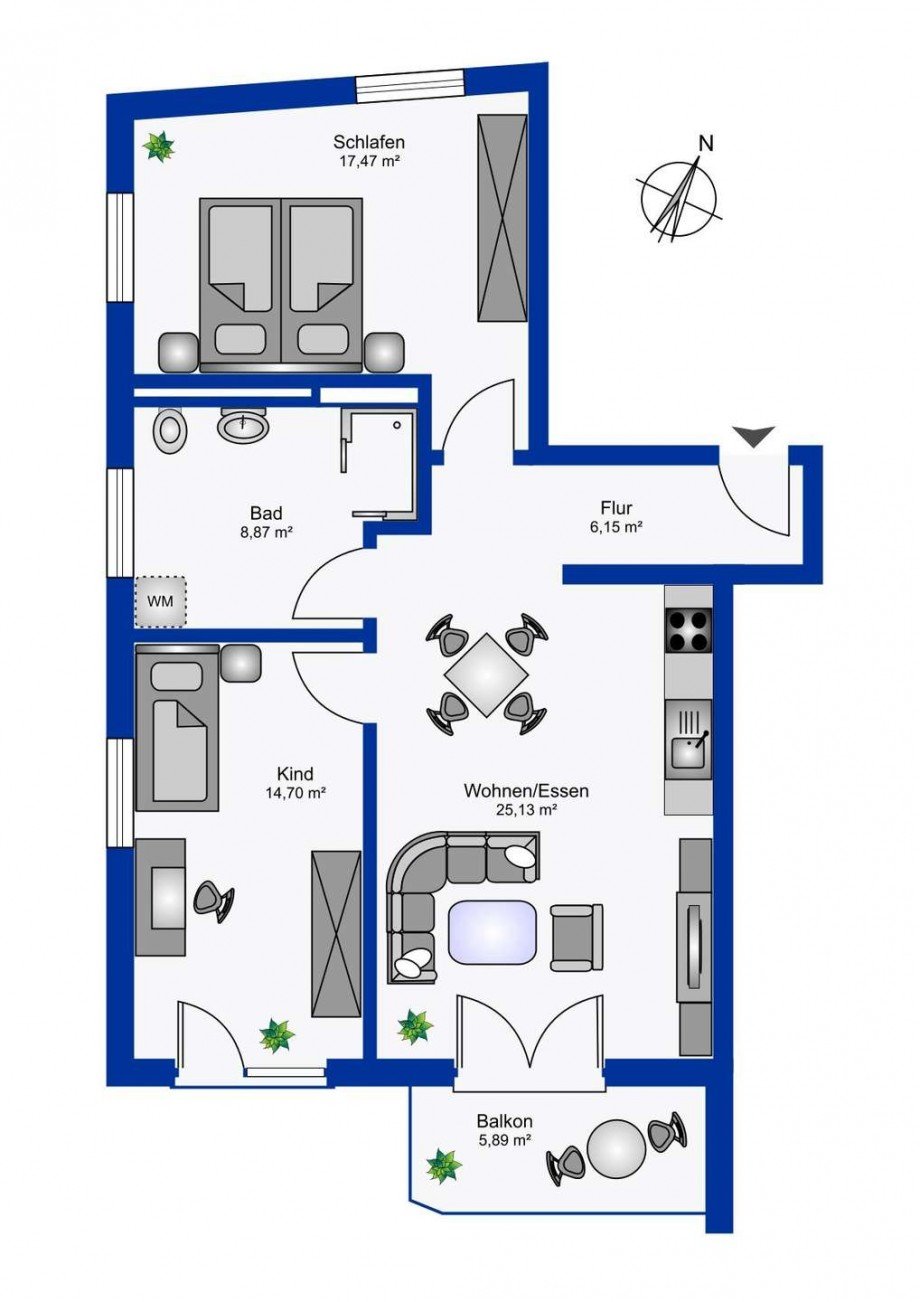 Grundriss Etagenwohnung N�rnberg