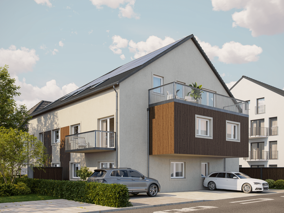 Au�enansicht Visualisierung Etagenwohnung Ingolstadt